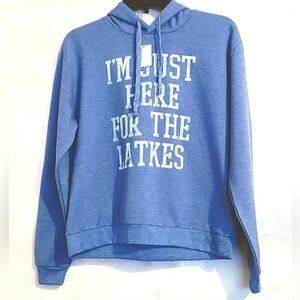 DOE BRAND LIGHT BLUE HOODIE SWEATSHIRT WOMEN'S SIZE S
